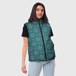 Женский жилет Светло-зелёная текстура, цвет: 3D-светло-серый — фото 2