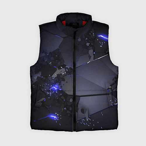 Женский жилет Неоновые плиты, взрыв / 3D-Красный – фото 1