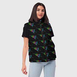Женский жилет Colored triangles, цвет: 3D-светло-серый — фото 2