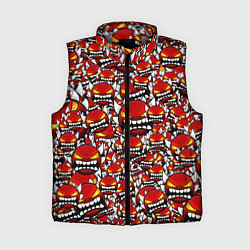 Женский жилет Геометри Даш демоны паттерн, цвет: 3D-светло-серый