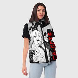 Женский жилет Человек бензопила: Пауэр органика, цвет: 3D-светло-серый — фото 2