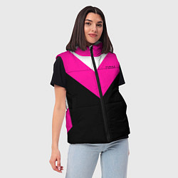 Женский жилет FIRM черный с розовой вставкой, цвет: 3D-красный — фото 2