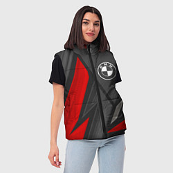 Женский жилет BMW sports racing, цвет: 3D-черный — фото 2