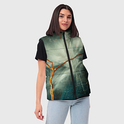 Женский жилет Туман, лучи и краски, цвет: 3D-светло-серый — фото 2