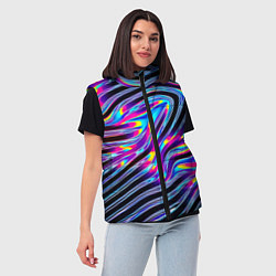 Женский жилет Голографические полосы, цвет: 3D-красный — фото 2