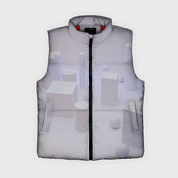 Женский жилет Светлые геометрические шары и кубы