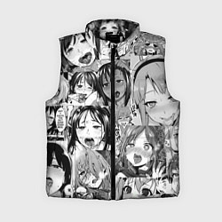 Женский жилет Ахегао паттерн, цвет: 3D-черный