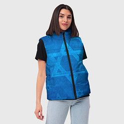 Женский жилет Звезды Давида, цвет: 3D-черный — фото 2