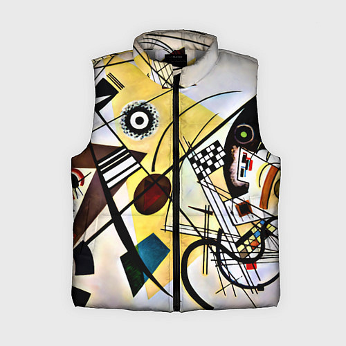 Женский жилет Поперечная линия - Василий Кандинский / 3D-Светло-серый – фото 1