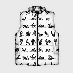 Женский жилет Позы секса из камасутры, цвет: 3D-черный