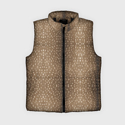 Женский жилет Текстура шкуры пятнистого оленя, цвет: 3D-черный