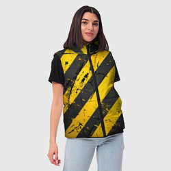 Женский жилет WARNING - желто-черные полосы, цвет: 3D-черный — фото 2