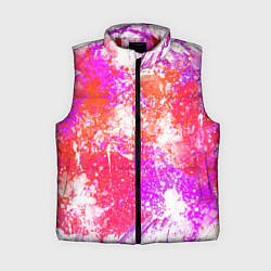 Женский жилет Разбрызганная красная краска - светлый фон, цвет: 3D-красный
