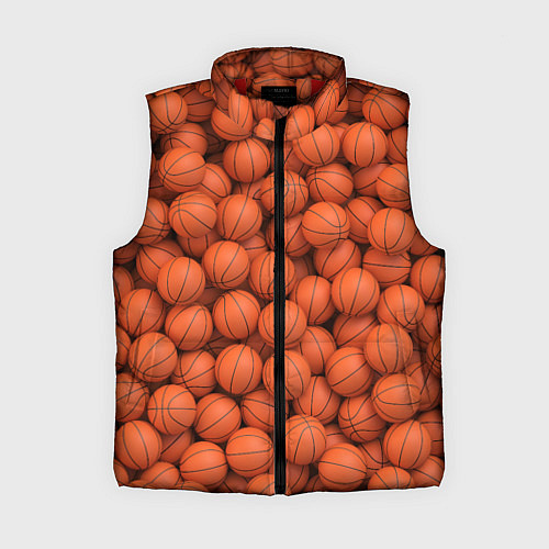 Женский жилет Баскетбольные мячи / 3D-Красный – фото 1