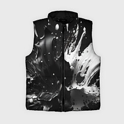 Женский жилет Брызги красок - белая и черная, цвет: 3D-черный
