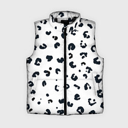Женский жилет Снежный барсик, цвет: 3D-черный