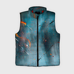 Женский жилет Абстрактный синий туман, силуэты и краски