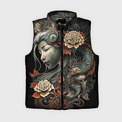 Женский жилет Японская девушка Irezumi