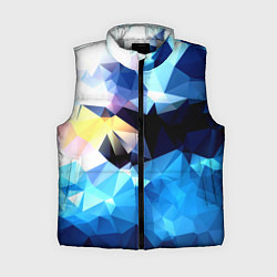 Женский жилет Polygon blue abstract collection, цвет: 3D-светло-серый