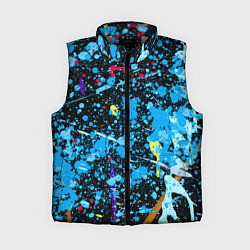 Женский жилет Брызги краски на холсте, цвет: 3D-светло-серый