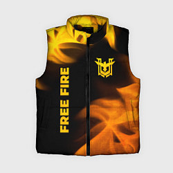 Женский жилет Free Fire - gold gradient: надпись, символ