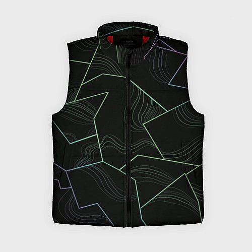 Женский жилет Фрагменты / 3D-Красный – фото 1