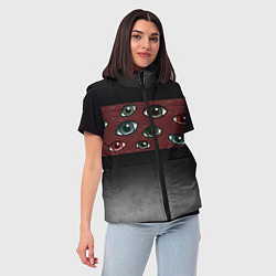 Женский жилет Всевидящие глаза, цвет: 3D-черный — фото 2
