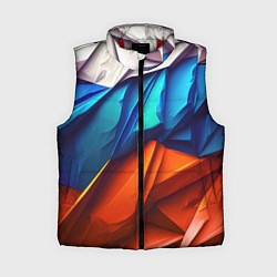 Женский жилет Российский флаг на скале