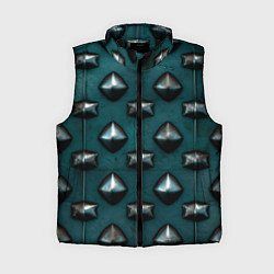 Женский жилет Зелёная шипованная броня, цвет: 3D-черный