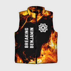 Женский жилет Breaking Benjamin и пылающий огонь, цвет: 3D-черный