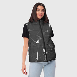 Женский жилет Черно-белый узор, цвет: 3D-красный — фото 2