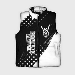 Женский жилет Five Finger Death Punch и рок символ на темном фон