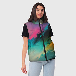 Женский жилет Абстрактный туман, цвет: 3D-черный — фото 2