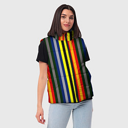 Женский жилет Полосы школа чародейства и волшебства, цвет: 3D-светло-серый — фото 2