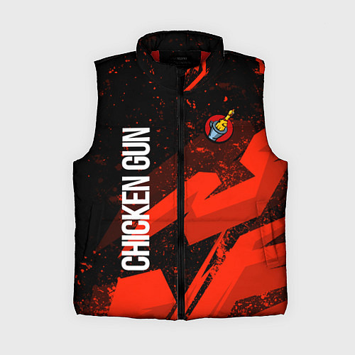 Женский жилет Чикен ган - красная абстракция / 3D-Красный – фото 1