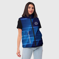 Женский жилет Mercedes Benz sign, цвет: 3D-светло-серый — фото 2