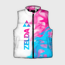 Женский жилет Zelda neon gradient style: по-вертикали, цвет: 3D-черный