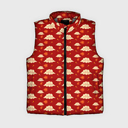 Женский жилет Облака Сакура Звезды, цвет: 3D-светло-серый