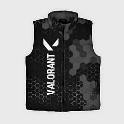 Женский жилет Valorant glitch на темном фоне: по-вертикали, цвет: 3D-черный