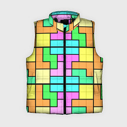 Женский жилет Стена из блоков тетриса