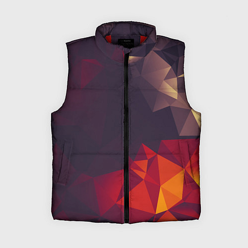 Женский жилет Полигональный узор / 3D-Красный – фото 1