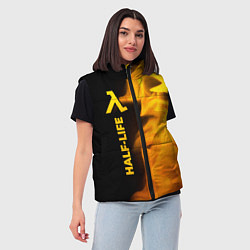 Женский жилет Half-Life - gold gradient: по-вертикали, цвет: 3D-черный — фото 2