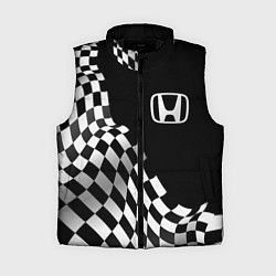 Женский жилет Honda racing flag, цвет: 3D-черный