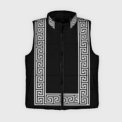 Женский жилет Египетский орнамент на черном фоне, цвет: 3D-черный