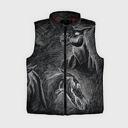 Женский жилет Черепа коней - эскиз, цвет: 3D-красный