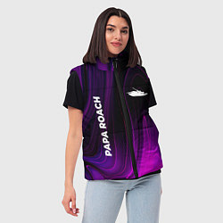 Женский жилет Papa Roach violet plasma, цвет: 3D-черный — фото 2