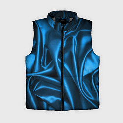 Женский жилет Синий шёлк, цвет: 3D-светло-серый