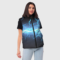 Женский жилет Удар молнии, цвет: 3D-светло-серый — фото 2