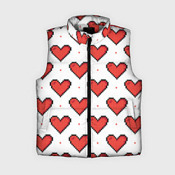 Женский жилет Pixel heart, цвет: 3D-светло-серый