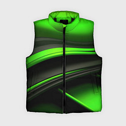 Женский жилет Black green textureпоп